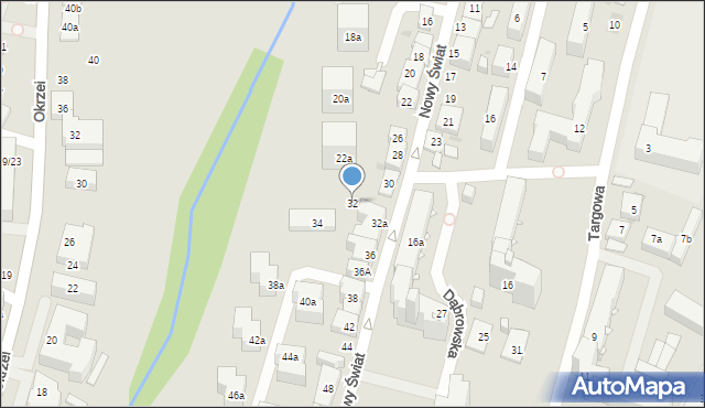 Kielce, Nowy Świat, 32, mapa Kielc