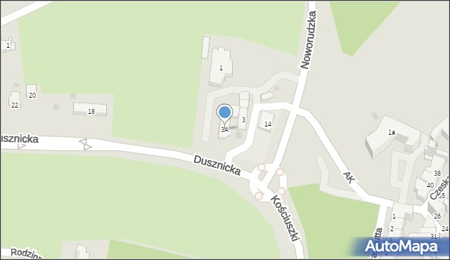 Kłodzko, Noworudzka, 3A, mapa Kłodzka