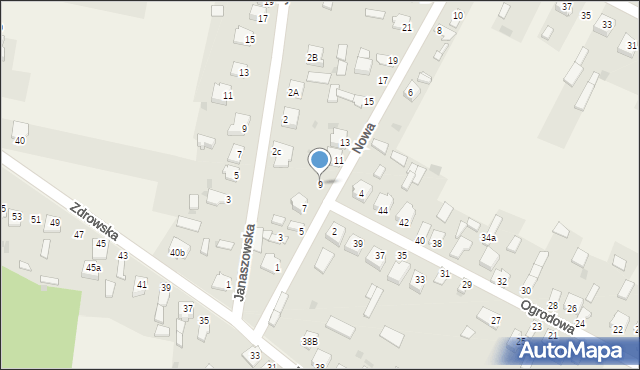 Kłomnice, Nowa, 9, mapa Kłomnice