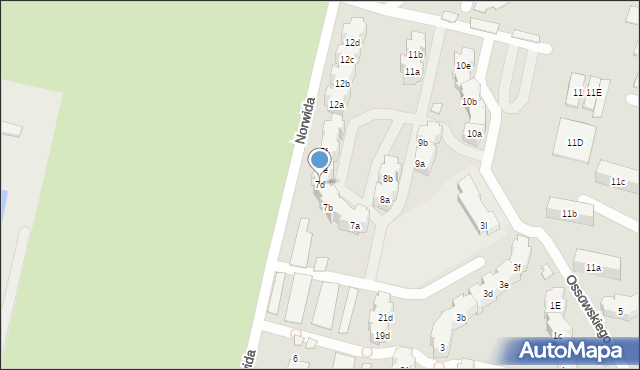 Kluczbork, Norwida Cypriana Kamila, 7d, mapa Kluczbork