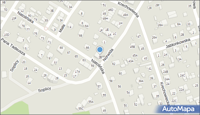 Kobyłka, Norwida Cypriana Kamila, 1B, mapa Kobyłka