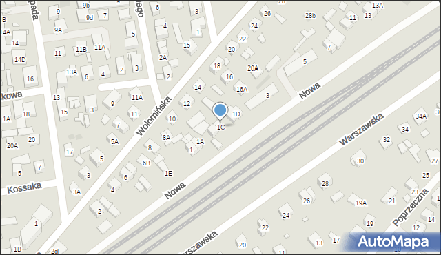 Kobyłka, Nowa, 1C, mapa Kobyłka