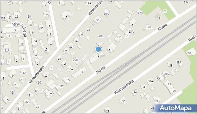 Kobyłka, Nowa, 5, mapa Kobyłka