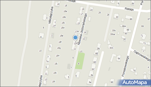 Kobyłka, Nowaka-Jeziorańskiego Jana, 11A, mapa Kobyłka