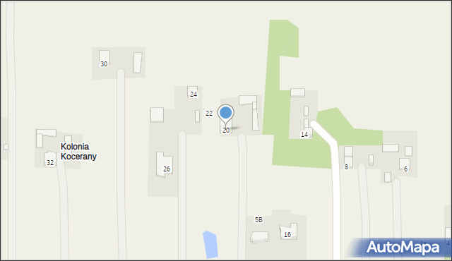 Kocerany, Nowy Trakt, 20, mapa Kocerany