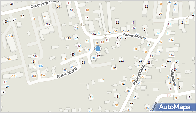 Kolbuszowa, Nowe Miasto, 17, mapa Kolbuszowa