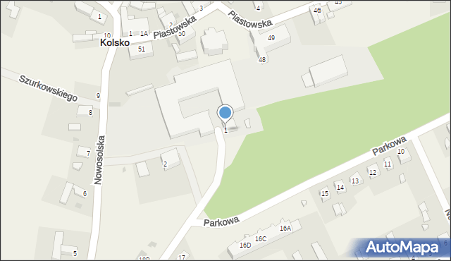 Kolsko, Nowosolska, 1, mapa Kolsko