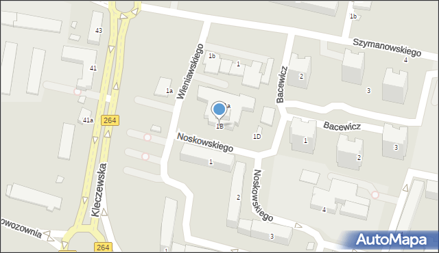 Konin, Noskowskiego Zygmunta, 1B, mapa Konina