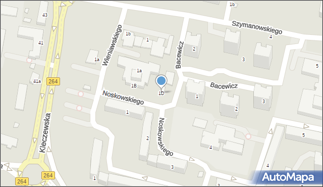 Konin, Noskowskiego Zygmunta, 1D, mapa Konina