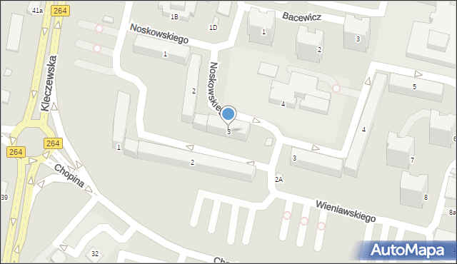 Konin, Noskowskiego Zygmunta, 3, mapa Konina