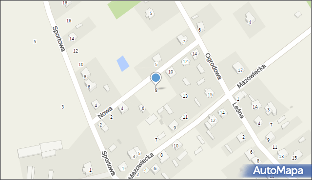Konopki, Nowa, 8, mapa Konopki