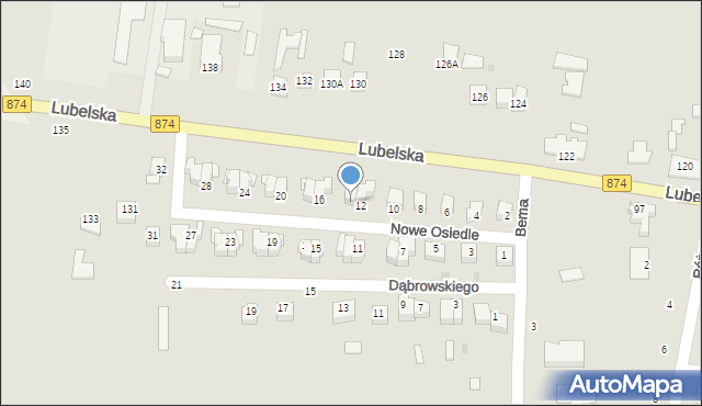 Końskowola, Nowe Osiedle, 14, mapa Końskowola