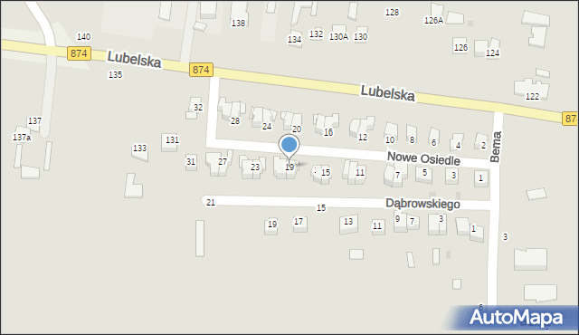 Końskowola, Nowe Osiedle, 19, mapa Końskowola