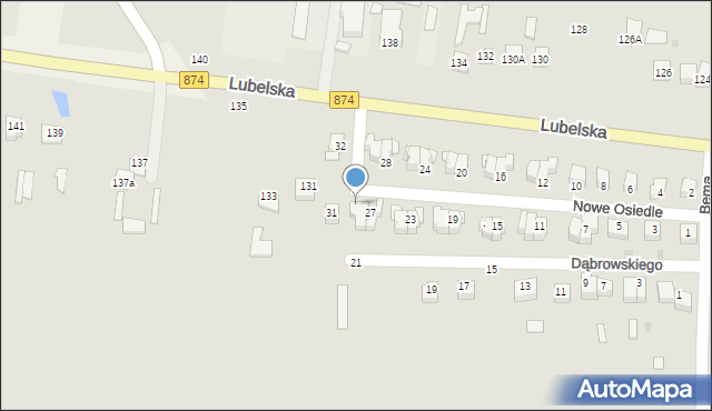 Końskowola, Nowe Osiedle, 29, mapa Końskowola