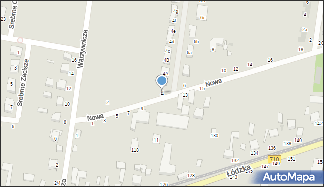 Konstantynów Łódzki, Nowa, 4, mapa Konstantynów Łódzki