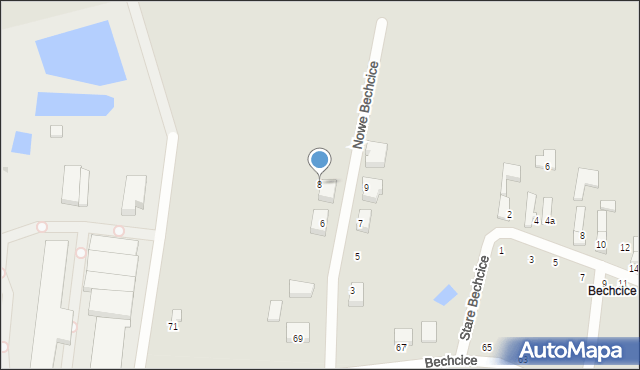 Konstantynów Łódzki, Nowe Bechcice, 8, mapa Konstantynów Łódzki