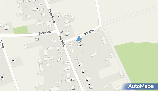 Korczew, Norwida Cypriana Kamila, 40a, mapa Korczew