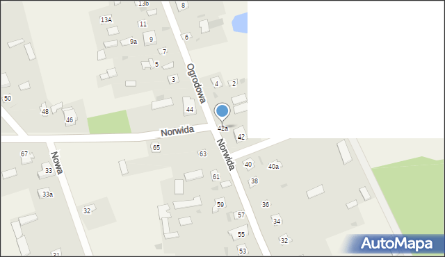 Korczew, Norwida Cypriana Kamila, 42a, mapa Korczew