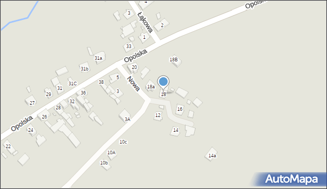 Korfantów, Nowa, 18, mapa Korfantów