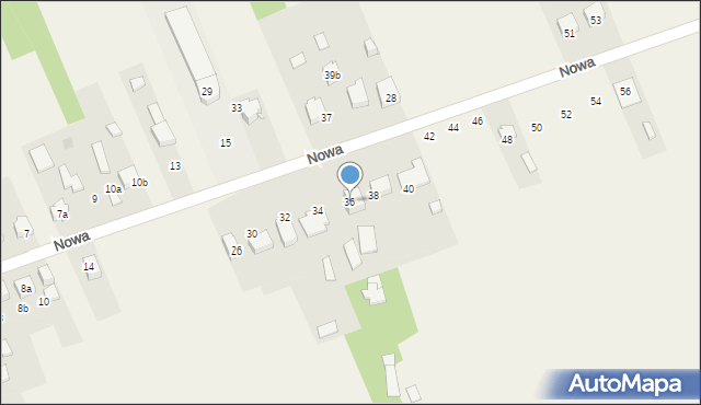 Kościelec, Nowa, 36, mapa Kościelec