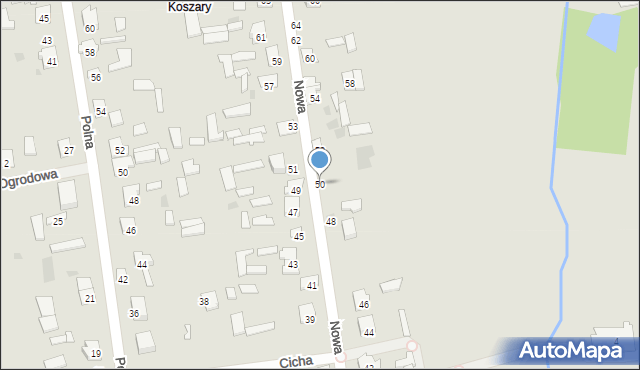 Kosów Lacki, Nowa, 50, mapa Kosów Lacki