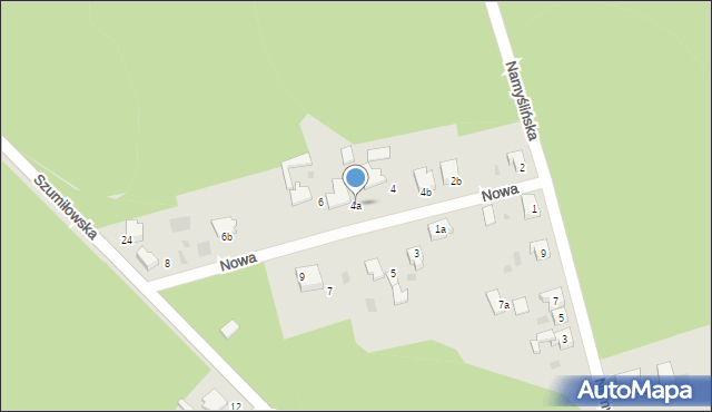 Kostrzyn nad Odrą, Nowa, 4a, mapa Kostrzyn nad Odrą