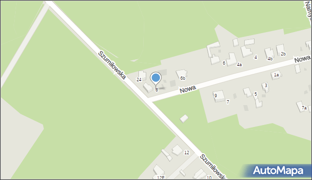 Kostrzyn nad Odrą, Nowa, 8, mapa Kostrzyn nad Odrą