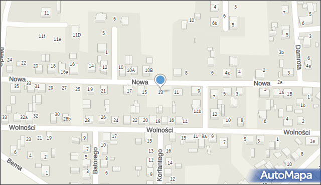 Koszęcin, Nowa, 13, mapa Koszęcin