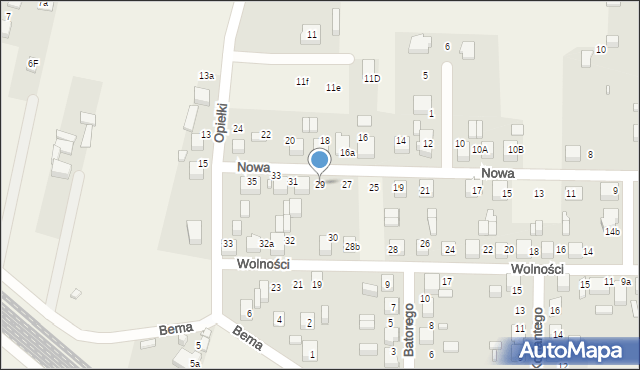 Koszęcin, Nowa, 29, mapa Koszęcin