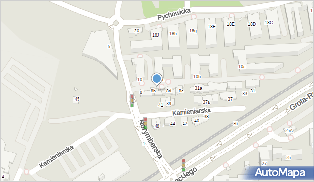 Kraków, Norymberska, 8c, mapa Krakowa