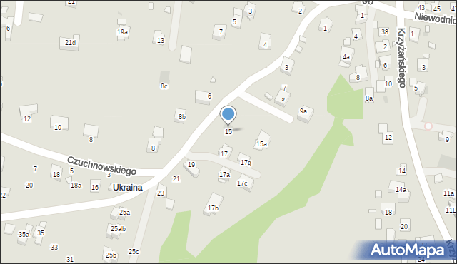 Kraków, Nowickiego Maksymiliana, 15, mapa Krakowa