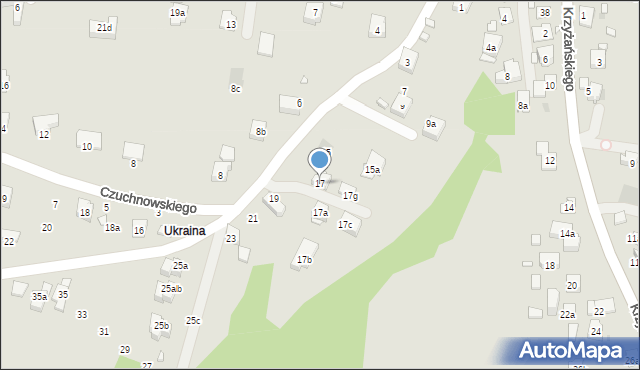 Kraków, Nowickiego Maksymiliana, 17, mapa Krakowa