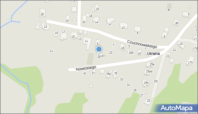 Kraków, Nowickiego Maksymiliana, 22, mapa Krakowa