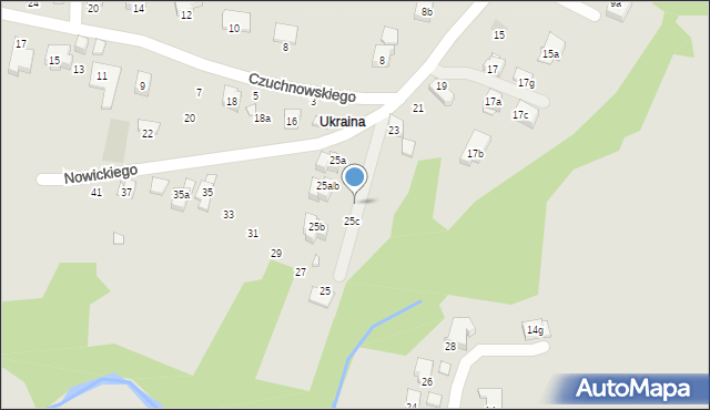 Kraków, Nowickiego Maksymiliana, 25d, mapa Krakowa