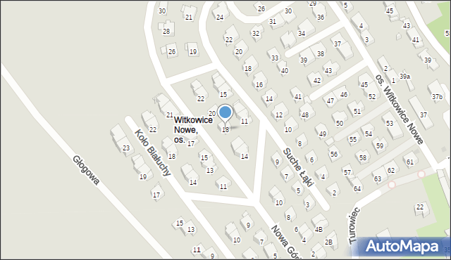 Kraków, Nowa Górka, 18, mapa Krakowa