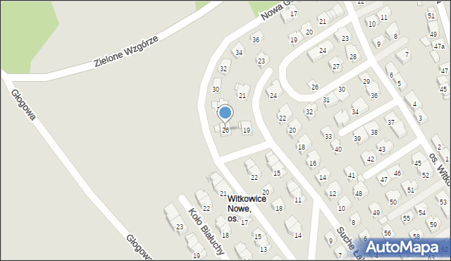 Kraków, Nowa Górka, 26, mapa Krakowa