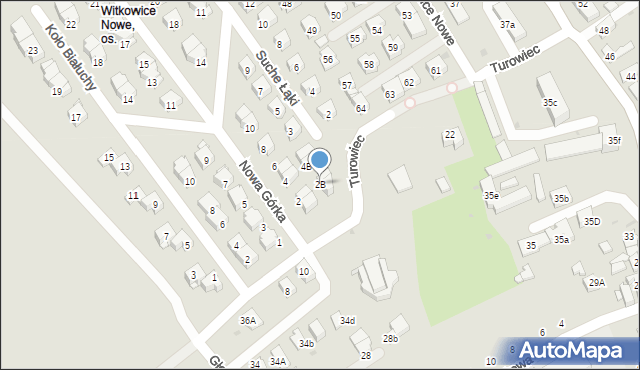 Kraków, Nowa Górka, 2B, mapa Krakowa