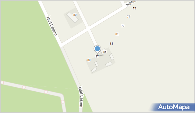 Krakowiany, Nowa, 87, mapa Krakowiany