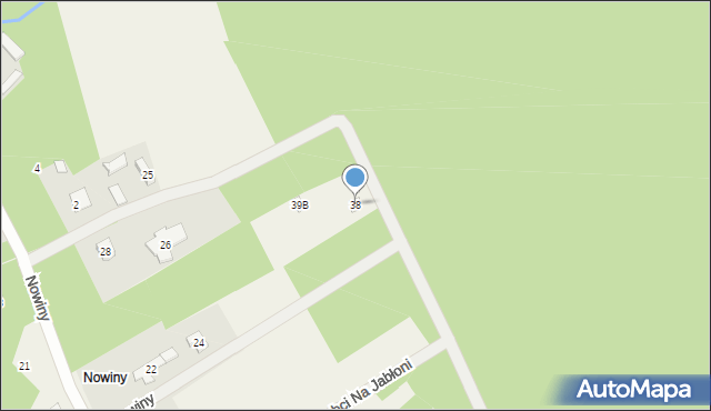 Krakowiany, Nowiny, 38, mapa Krakowiany