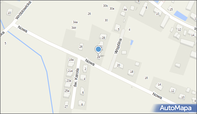 Krępice, Nowa, 24, mapa Krępice