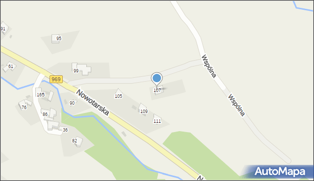 Krośnica, Nowotarska, 107, mapa Krośnica