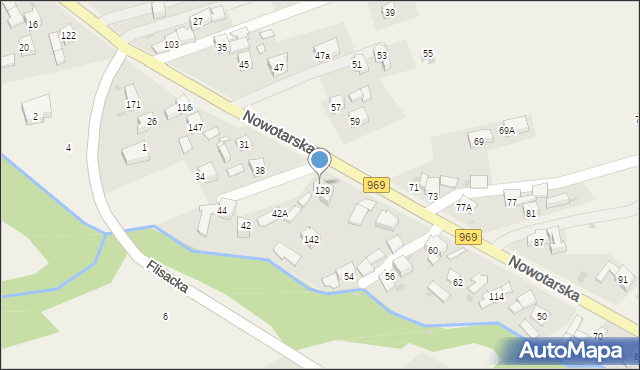 Krośnica, Nowotarska, 46, mapa Krośnica