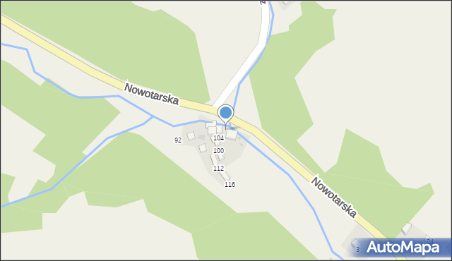 Krośnica, Nowotarska, 98, mapa Krośnica