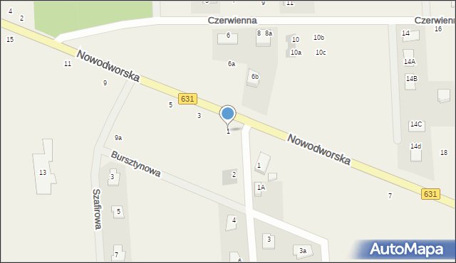 Krubin, Nowodworska, 1, mapa Krubin