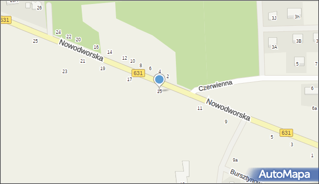 Krubin, Nowodworska, 15, mapa Krubin