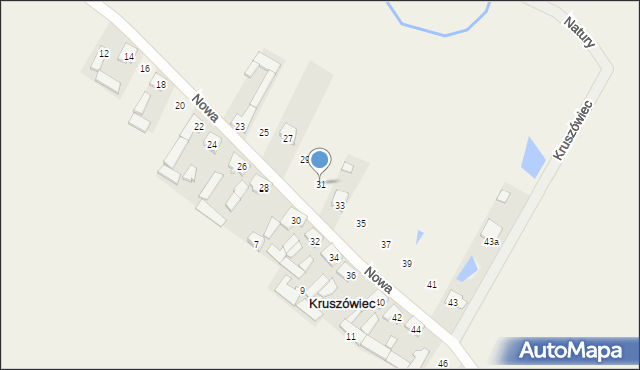 Kruszówiec, Nowa, 31, mapa Kruszówiec
