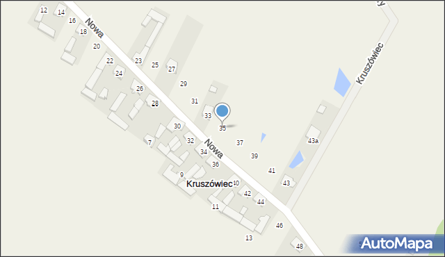 Kruszówiec, Nowa, 35, mapa Kruszówiec