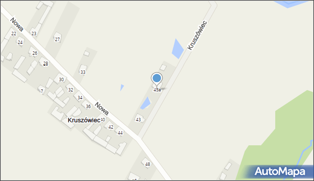 Kruszówiec, Nowa, 43a, mapa Kruszówiec