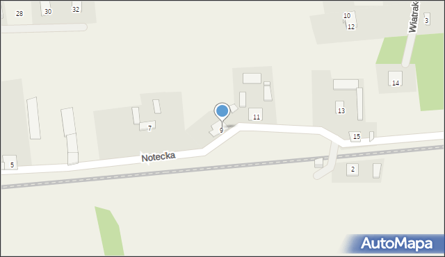 Kruszyniec, Notecka, 9a, mapa Kruszyniec