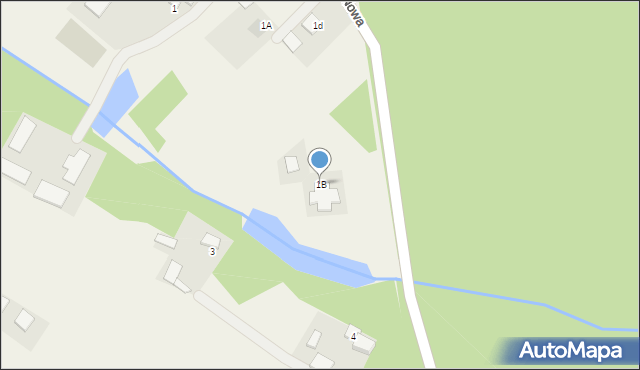 Krzaki, Nowa, 1B, mapa Krzaki